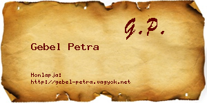 Gebel Petra névjegykártya