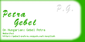 petra gebel business card